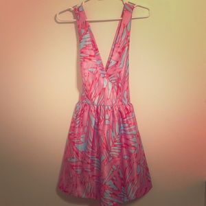 Romeo & Juliet pink and blue satin looking dress